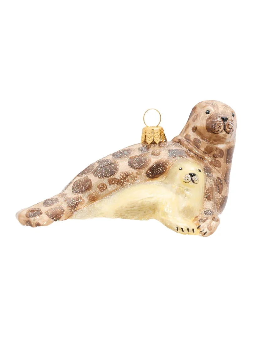 Impuls Spotted Seal Glass Ornament