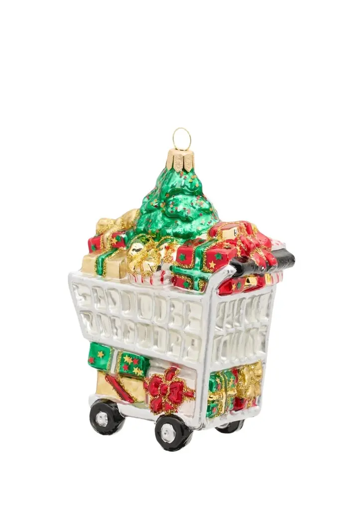 Impuls Glass Christmas Shopping Bag Ornament
