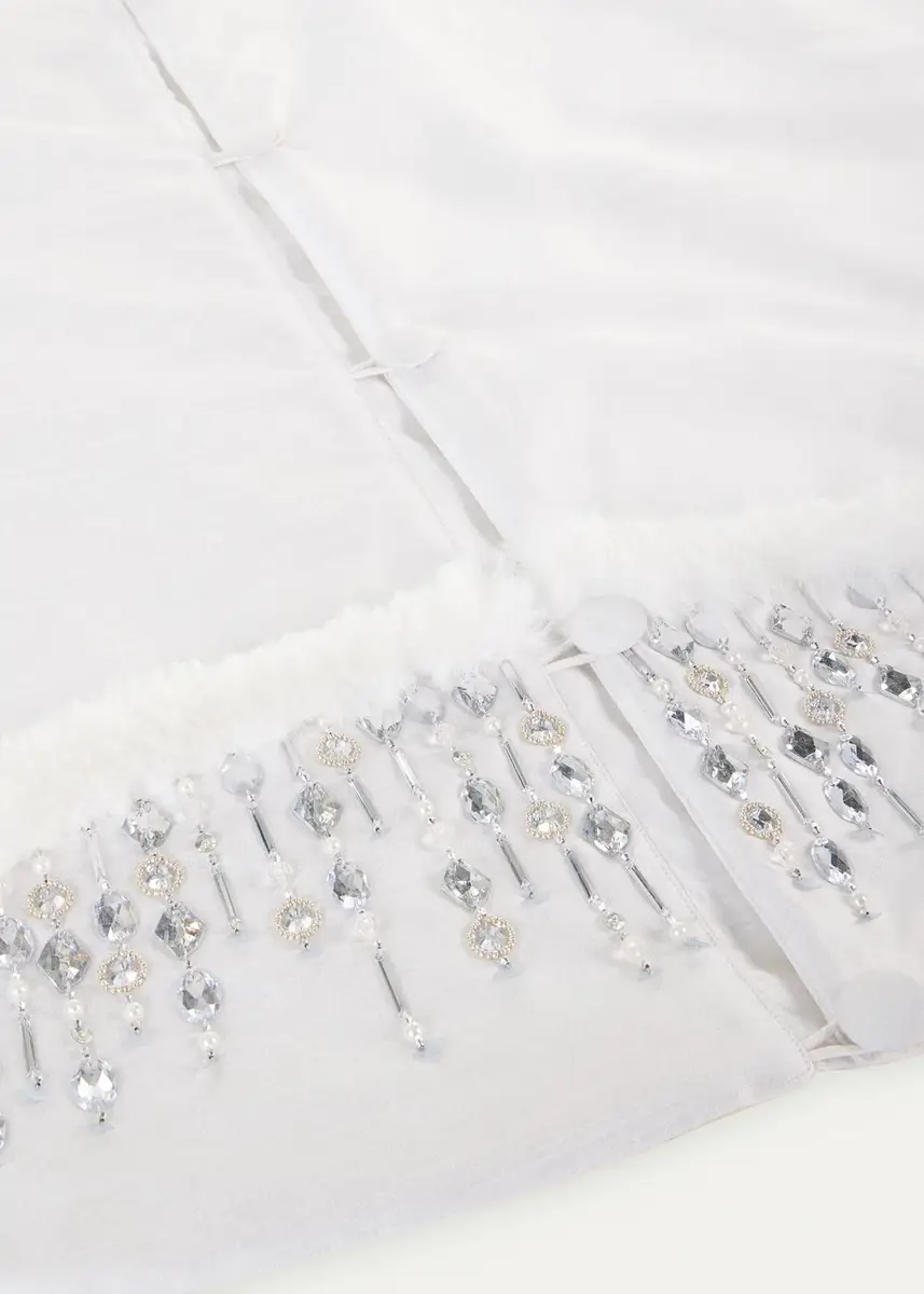 Kim Seybert Crystal Drops Tree Skirt | Thumbnail 2