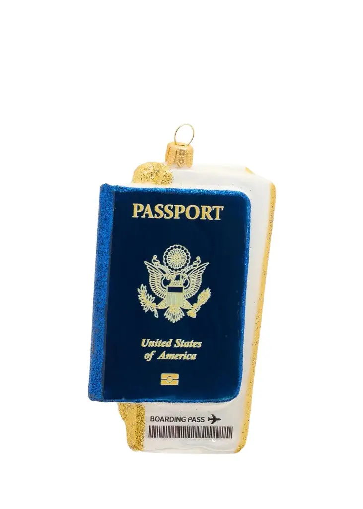 Glass Passport Ornament