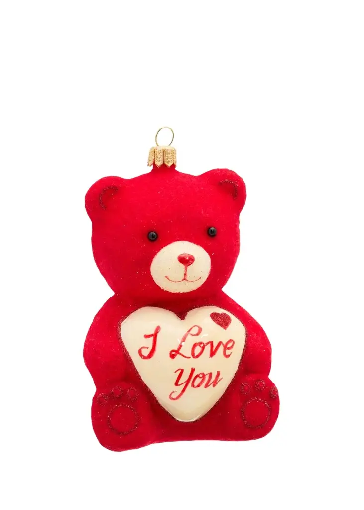Impuls Love Bear Glass Ornament