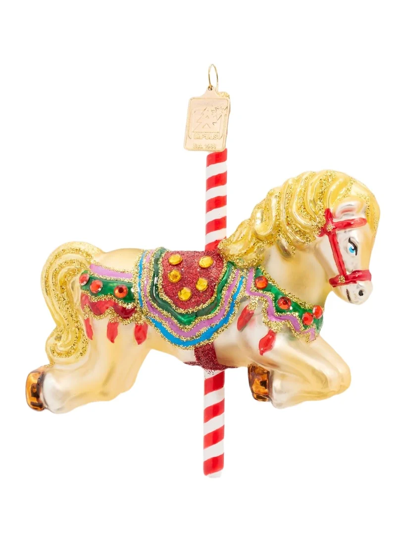 Impuls Vintage Glass Carousel Ornament