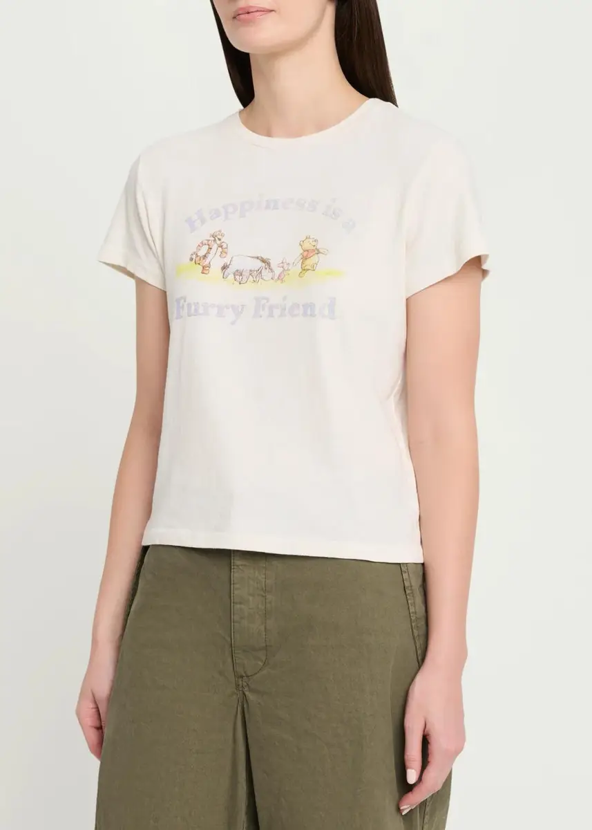 RE/DONE Classic Pooh Friend Graphic-Print T-Shirt | Thumbnail 4 RE/DONE Classic Pooh Friend Graphic-Print T-Shirt | Thumbnail 4