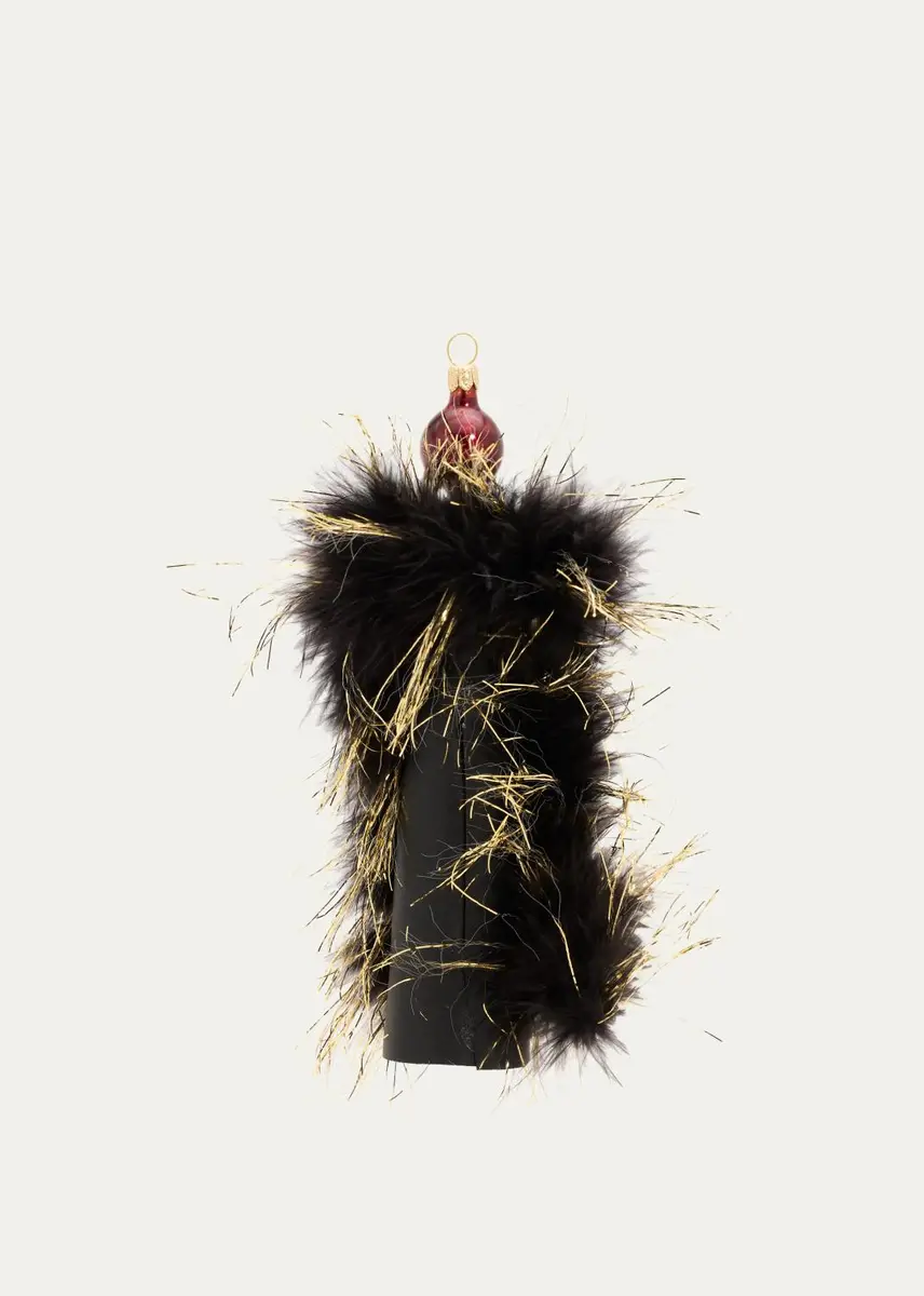 De Carlini Lady In Black & Gold Gown Glass Ornament | Thumbnail 2 De Carlini Lady In Black & Gold Gown Glass Ornament | Thumbnail 2