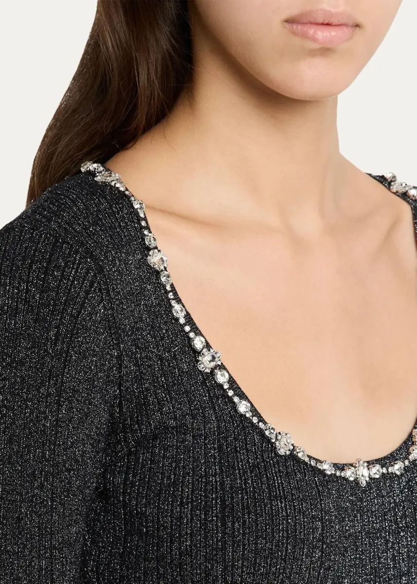 Cinq à Sept Aminta Embellished Scoop-Neck Top | Thumbnail 5