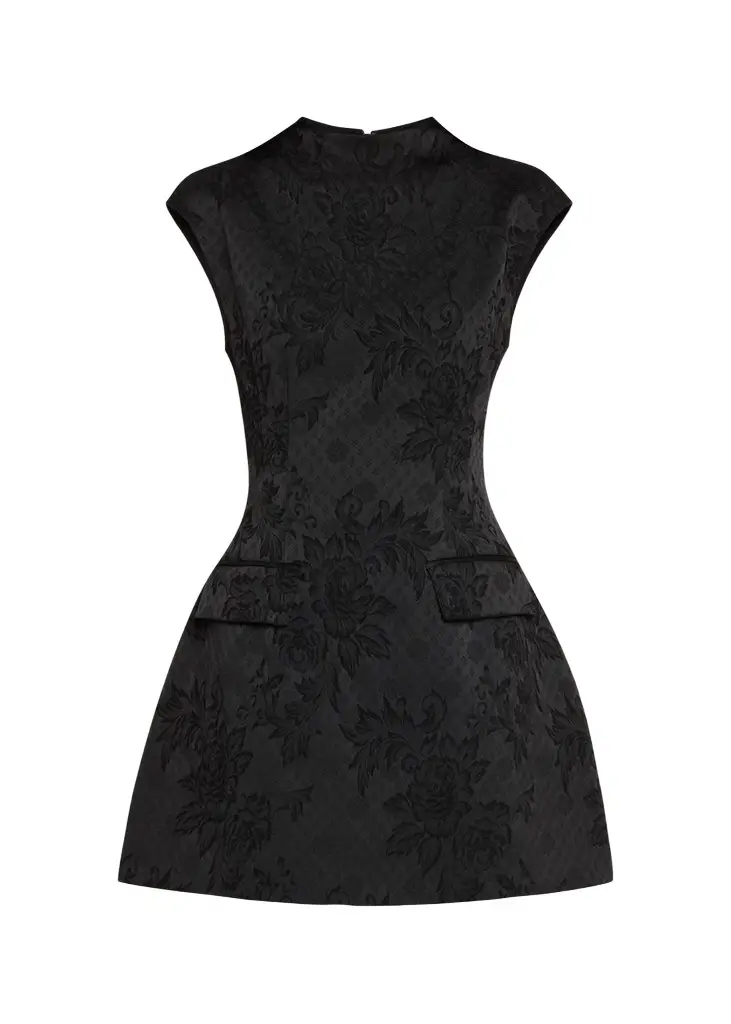 Haworth Mock-Neck Jacquard Mini Dress Haworth Mock-Neck Jacquard Mini Dress