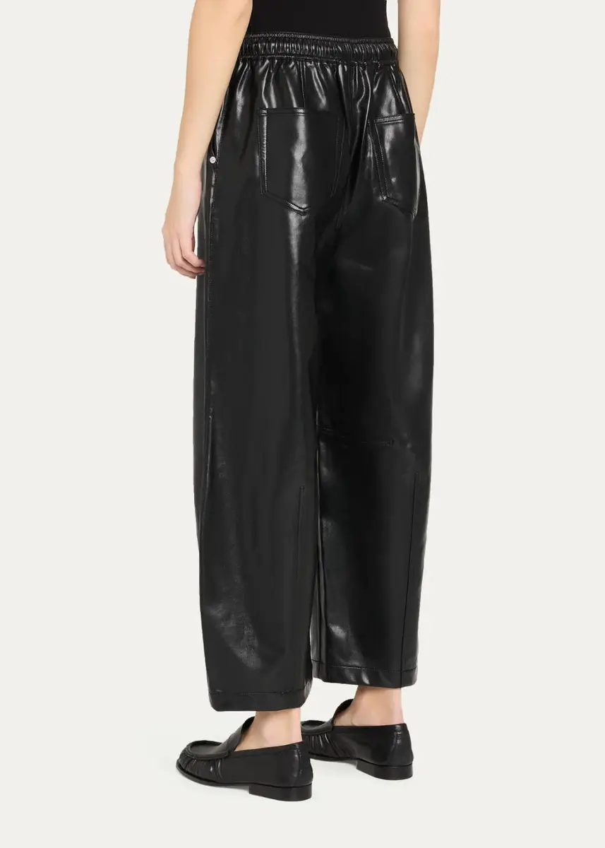 Cinq à Sept Vegan Leather Drawstring Trousers | Thumbnail 3 Cinq à Sept Vegan Leather Drawstring Trousers | Thumbnail 3