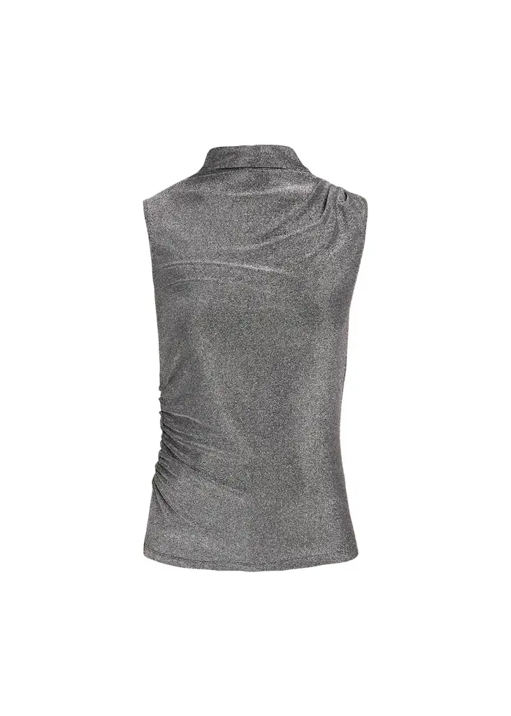 Mylie Metallic Mock-Neck Tank Top Mylie Metallic Mock-Neck Tank Top
