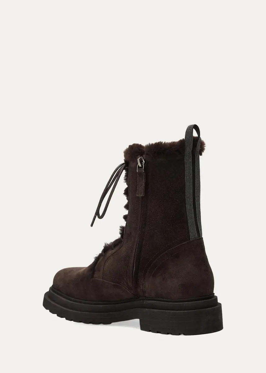 Brunello Cucinelli Monili-Trim Suede Ankle Boots | Thumbnail 2 Brunello Cucinelli Monili-Trim Suede Ankle Boots | Thumbnail 2