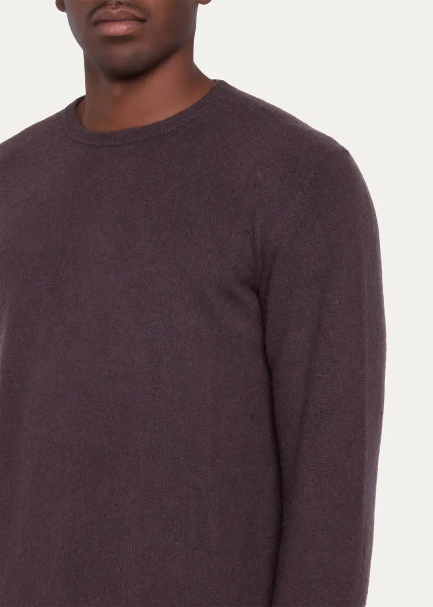 Massimo Alba Men's Brushed Cashmere Crewneck Sweater | Thumbnail 5 Massimo Alba Men's Brushed Cashmere Crewneck Sweater | Thumbnail 5