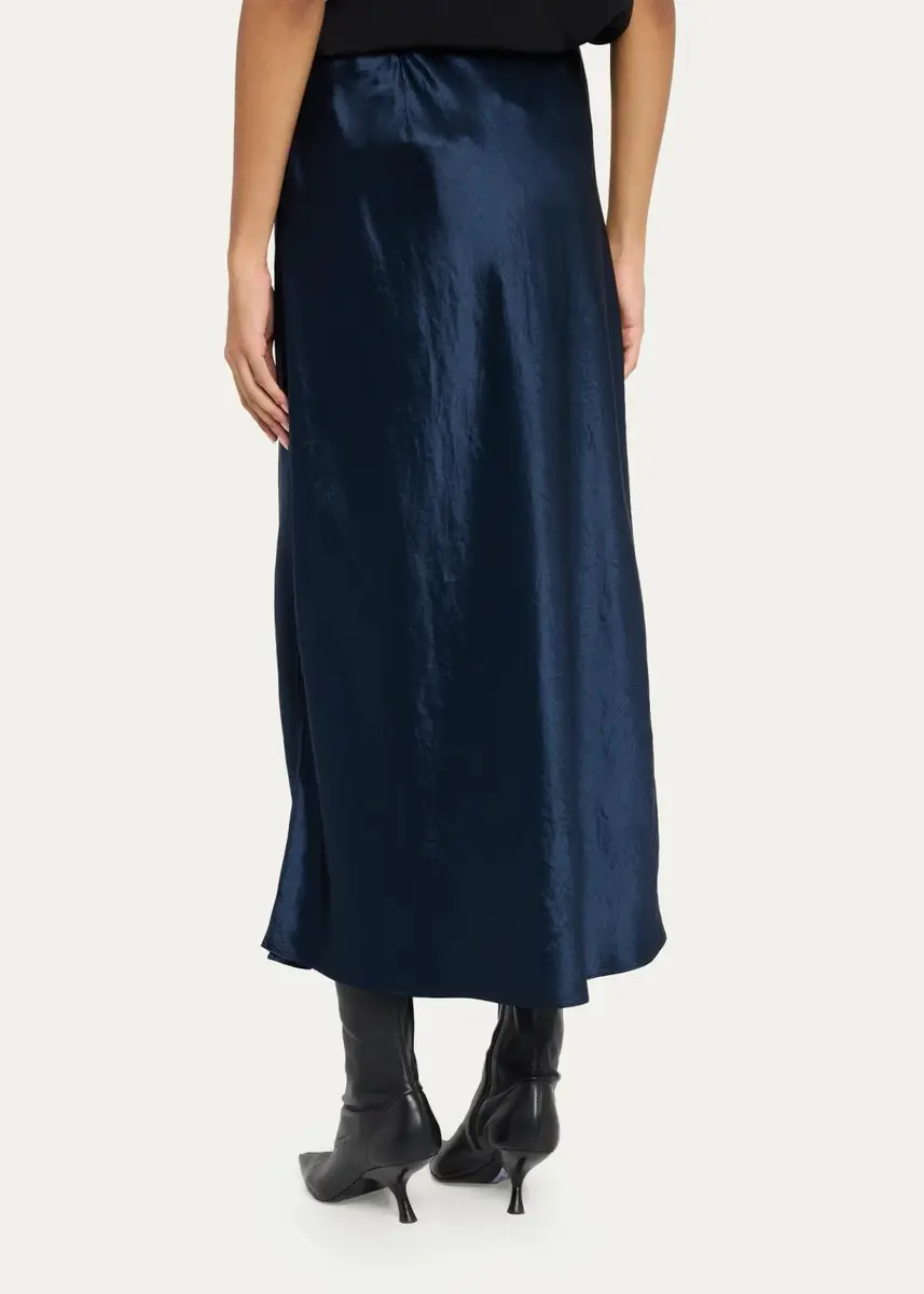 Vince Side-Slit Satin Slip Skirt | Thumbnail 7