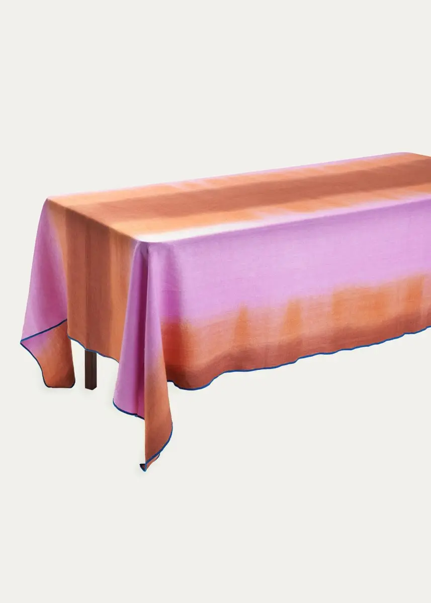 Emily P. Wheeler Dusk Hand-Dyed Tablecloth, 70" x 126" | Thumbnail 2