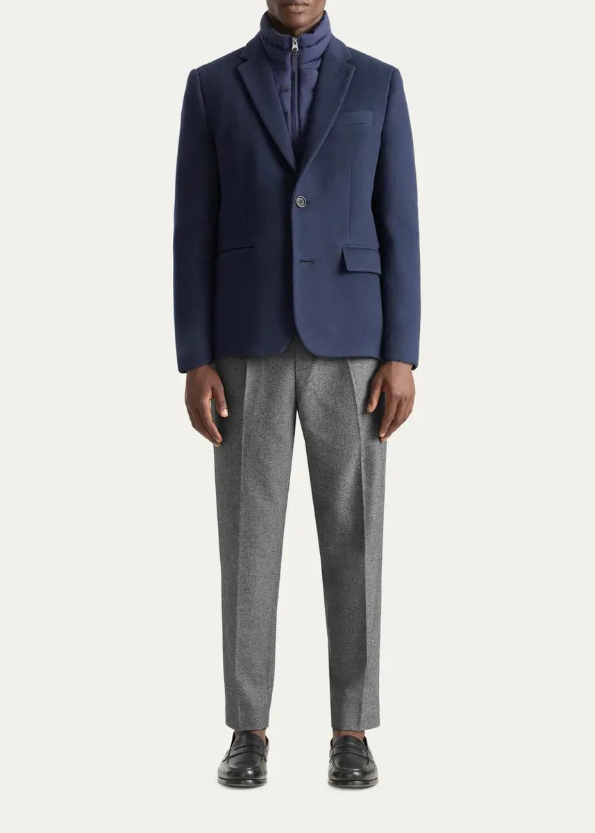Mackage Men's Sutton Wool Coat with Removable Down Bib | Thumbnail 2
