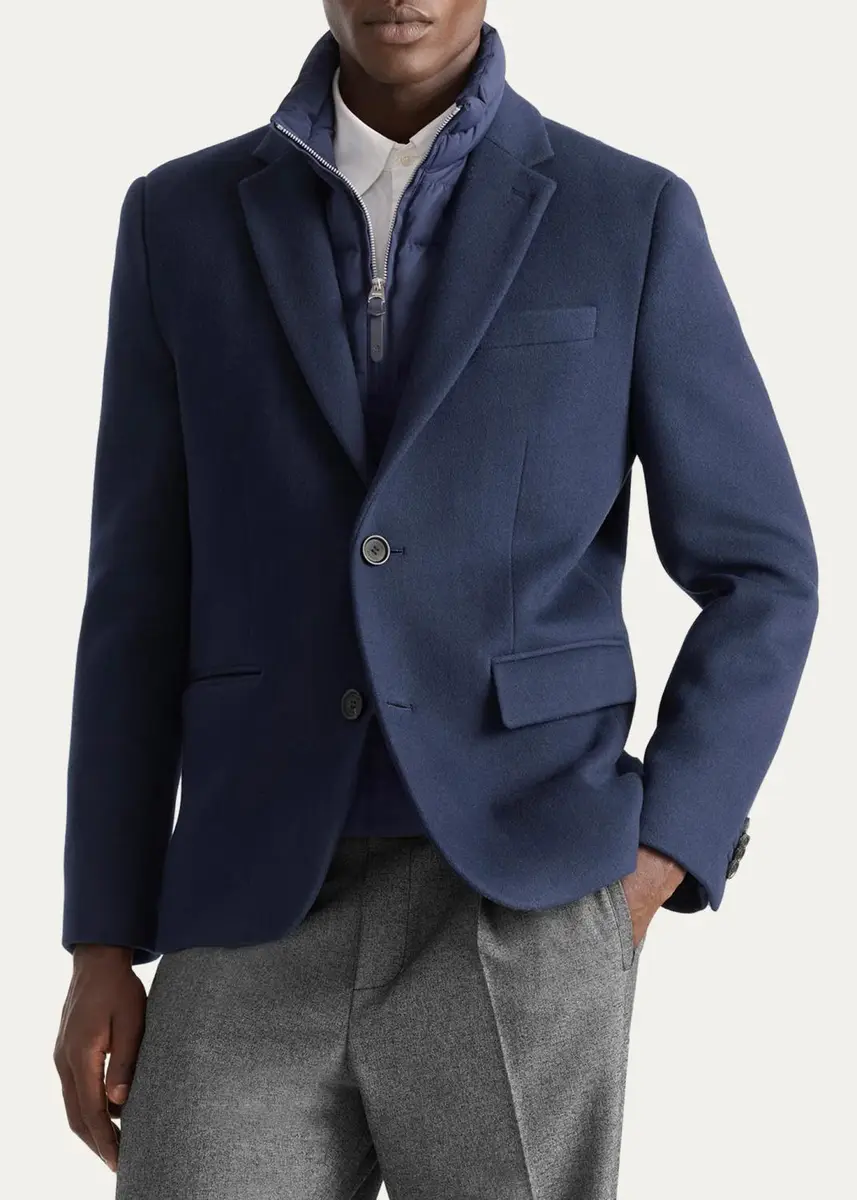 Mackage Men's Sutton Wool Coat with Removable Down Bib | Thumbnail 4