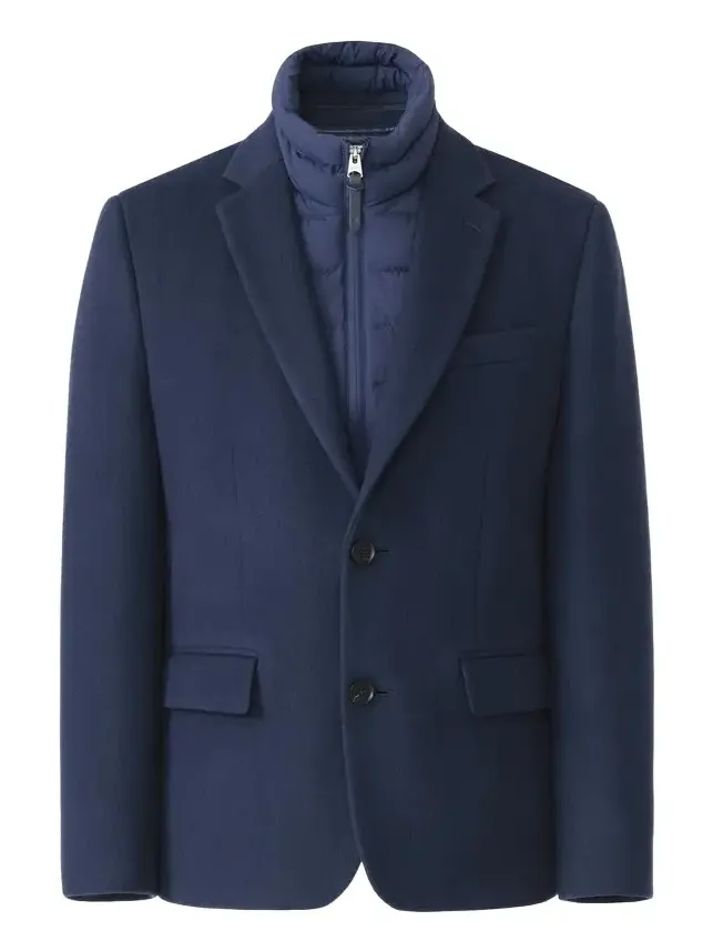 Mackage Men's Sutton Wool Coat with Removable Down Bib
