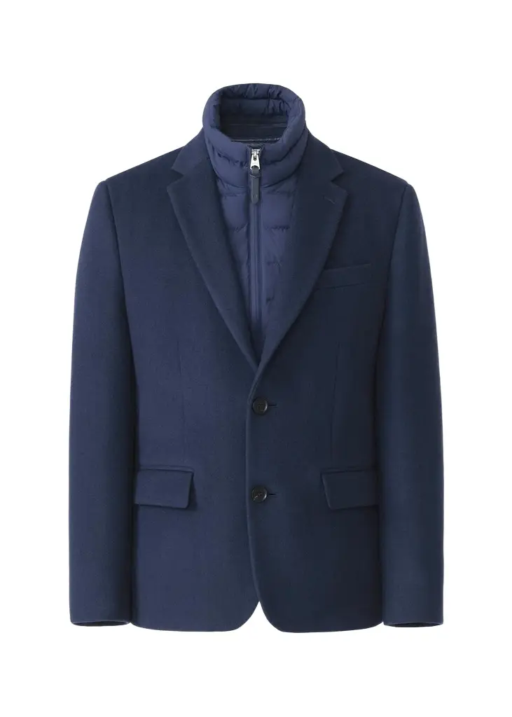 Mackage Men's Sutton Wool Coat with Removable Down Bib