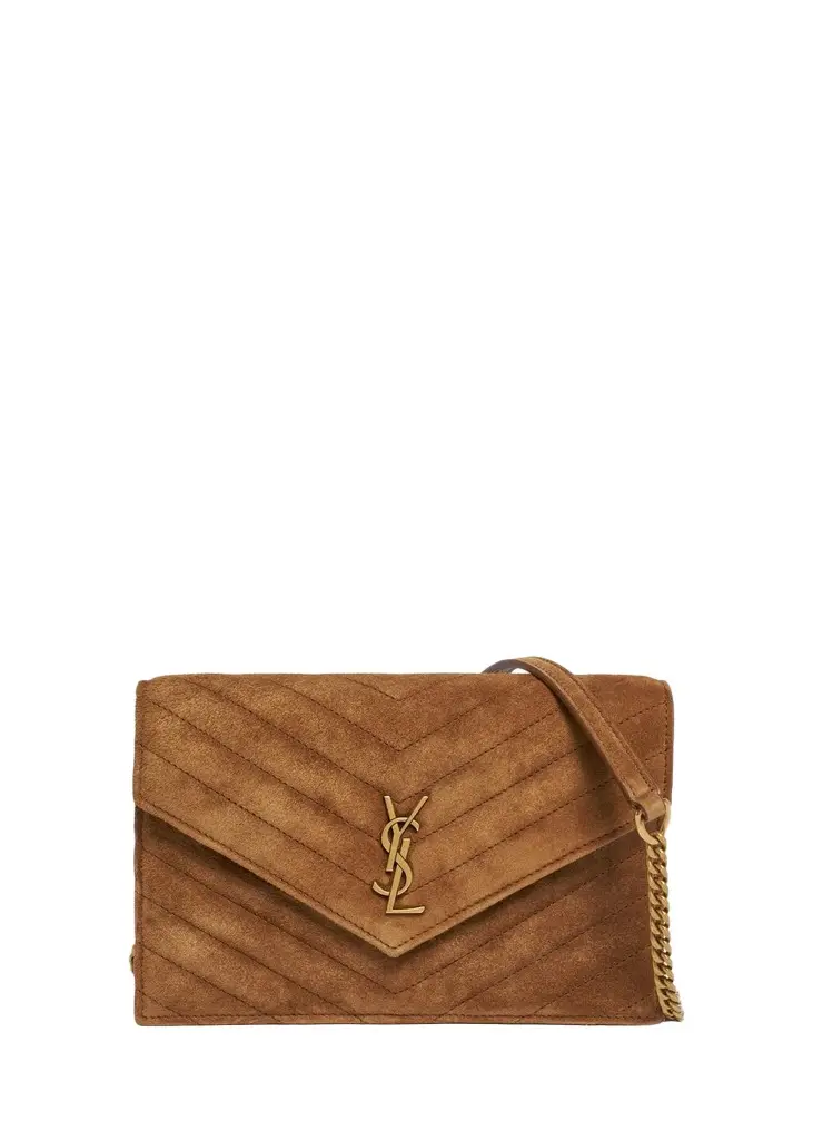Saint Laurent Cassandre Suede Shoulder Bag