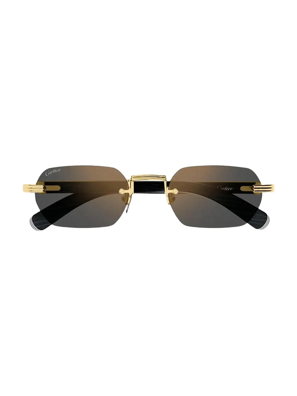Men's Rimless Titanium Rectangle Sunglasses Men's Rimless Titanium Rectangle Sunglasses