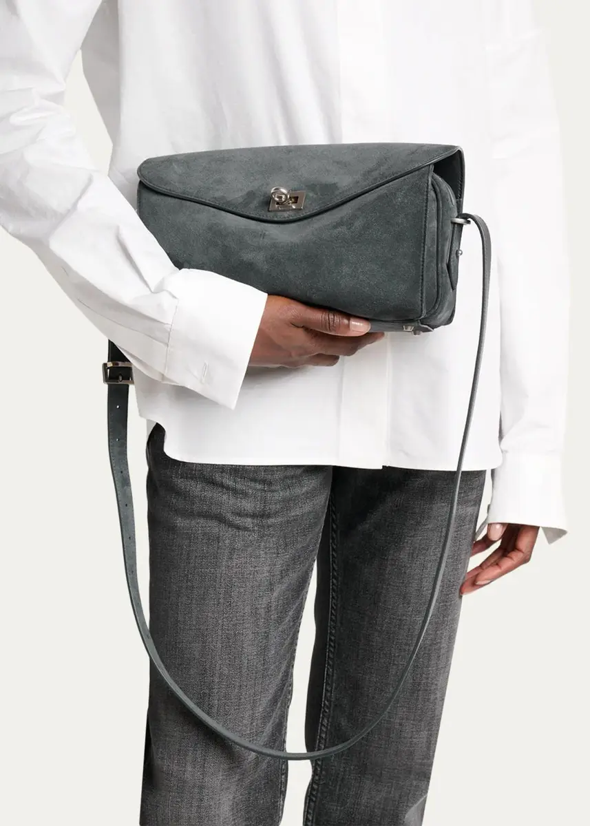 Balenciaga Waxed Suede Shoulder Bag | Thumbnail 2 Balenciaga Waxed Suede Shoulder Bag | Thumbnail 2