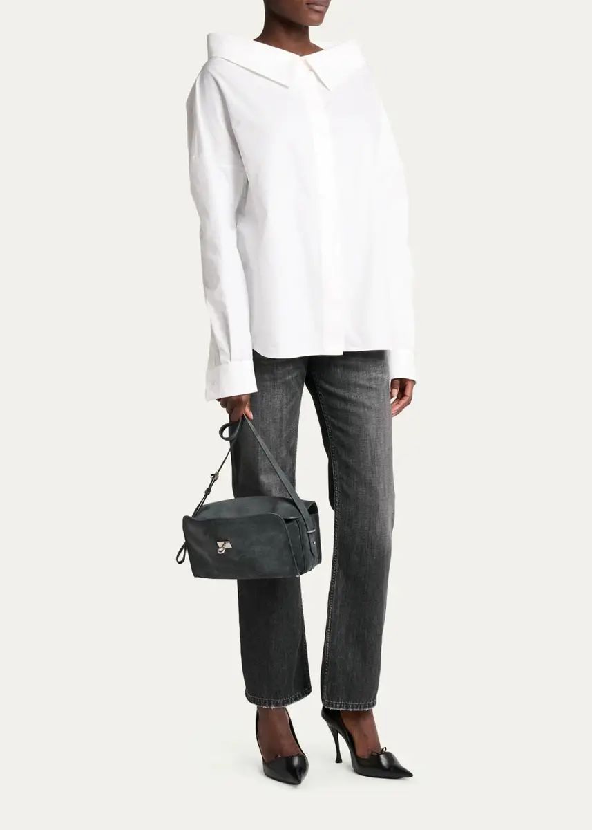 Balenciaga Waxed Suede Shoulder Bag | Thumbnail 5 Balenciaga Waxed Suede Shoulder Bag | Thumbnail 5