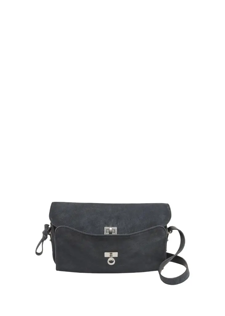 Waxed Suede Shoulder Bag Waxed Suede Shoulder Bag