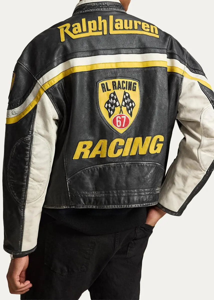 Polo Ralph Lauren Men's Leather Racing Jacket | Thumbnail 3 Polo Ralph Lauren Men's Leather Racing Jacket | Thumbnail 3
