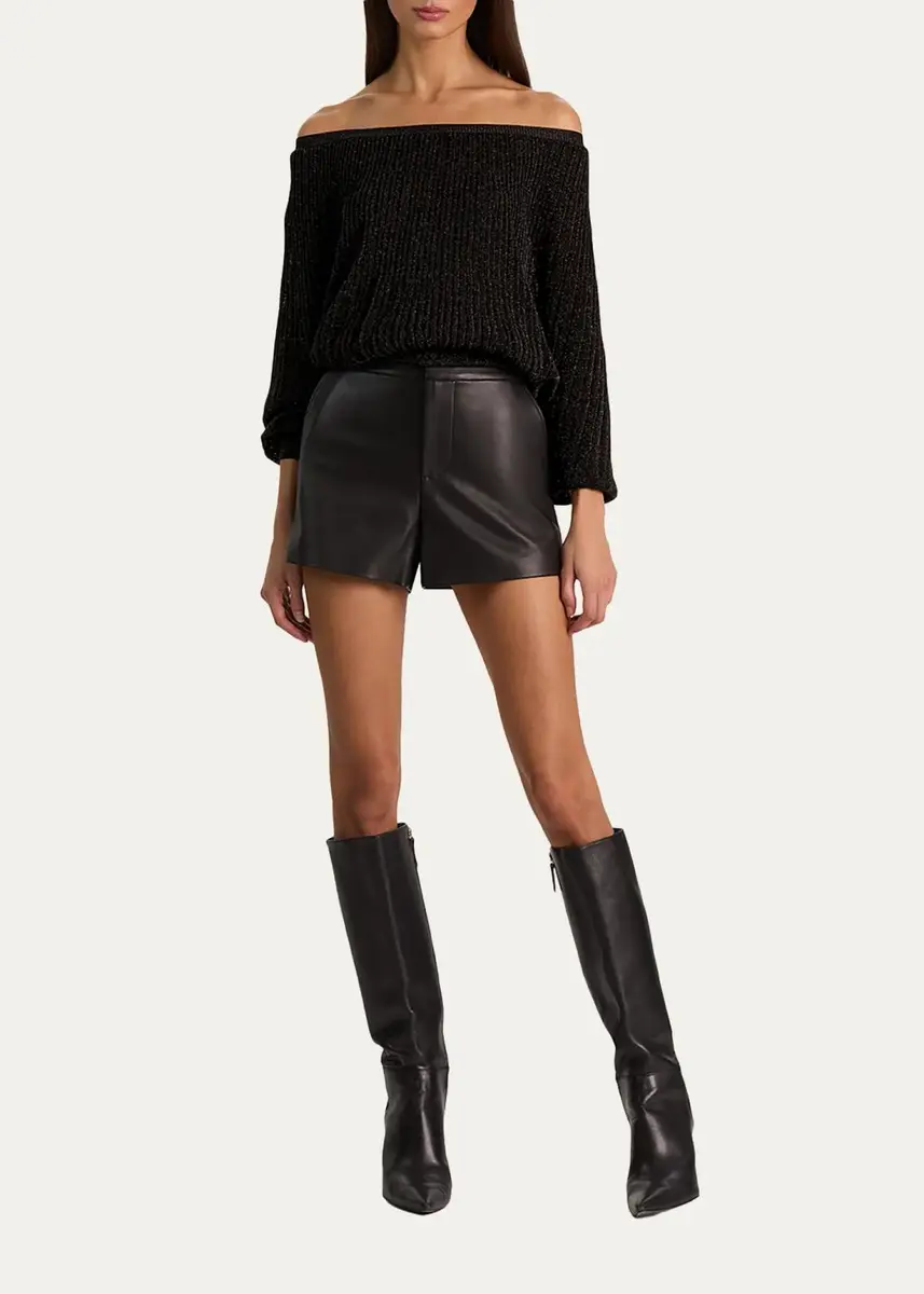 Alice + Olivia Cyril Pleated Off-Shoulder Top | Thumbnail 2 Alice + Olivia Cyril Pleated Off-Shoulder Top | Thumbnail 2