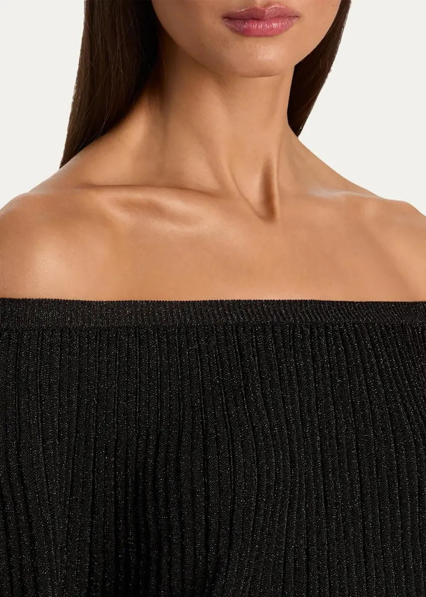 Alice + Olivia Cyril Pleated Off-Shoulder Top | Thumbnail 5 Alice + Olivia Cyril Pleated Off-Shoulder Top | Thumbnail 5