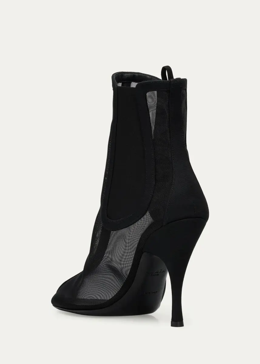 Alaïa 100mm Mesh Chelsea Ankle Boots | Thumbnail 2