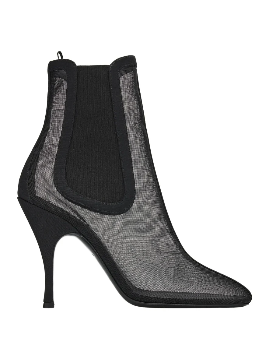 Alaïa 100mm Mesh Chelsea Ankle Boots