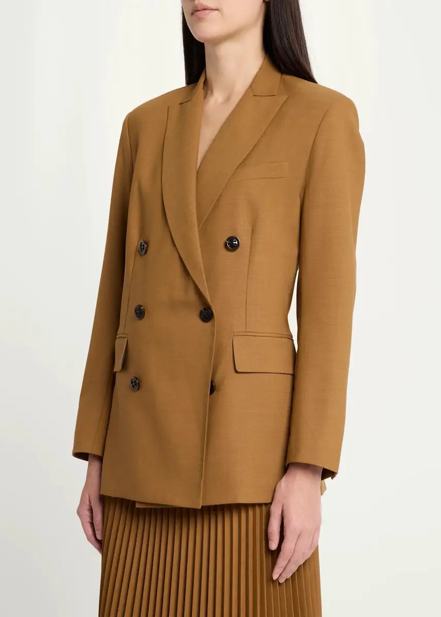 Jamie Haller The Double-Breasted Wool Stretch Blazer Jacket | Thumbnail 4