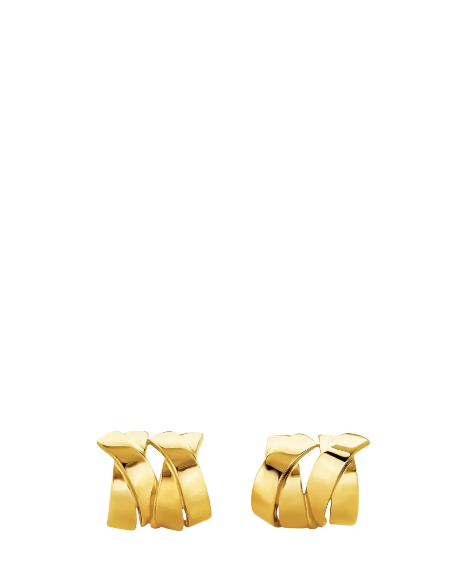 VERDURA 18K Yellow Gold L Double X Clip-On Earrings | Thumbnail 2 VERDURA 18K Yellow Gold L Double X Clip-On Earrings | Thumbnail 2
