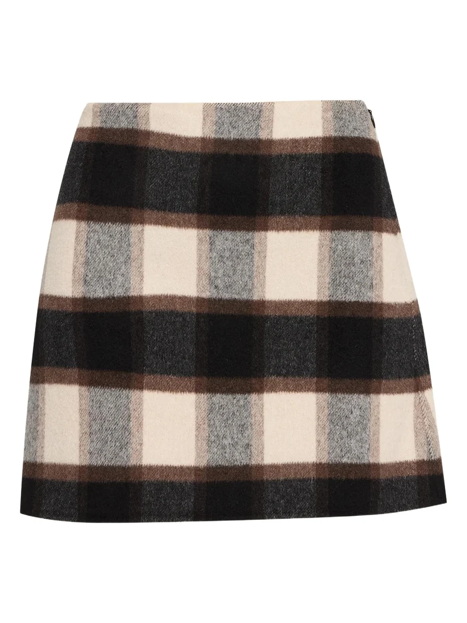 Wool Plaid Mini Skirt Wool Plaid Mini Skirt