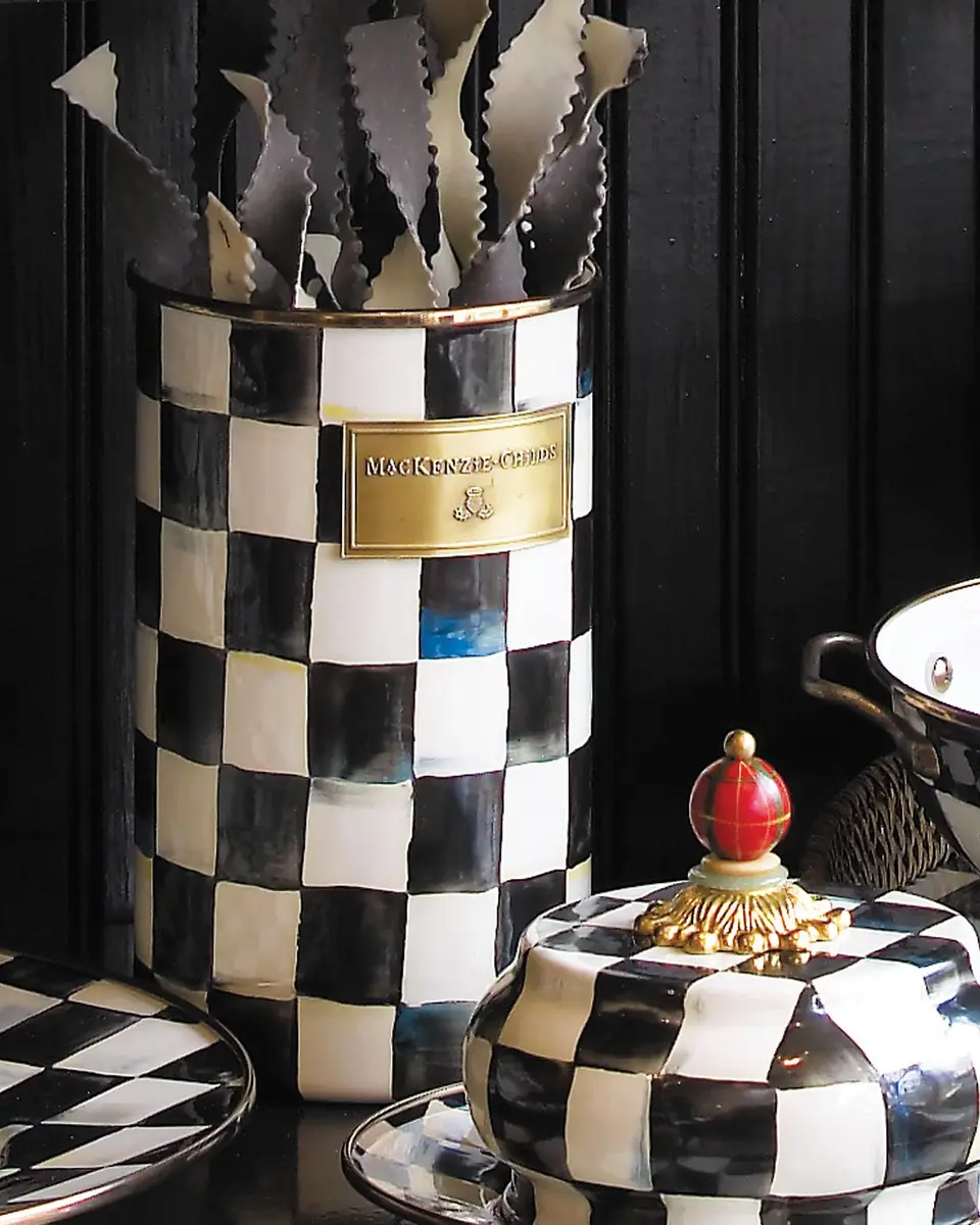 MacKenzie-Childs Courtly Check Utensil Holder | Thumbnail 4 MacKenzie-Childs Courtly Check Utensil Holder | Thumbnail 4