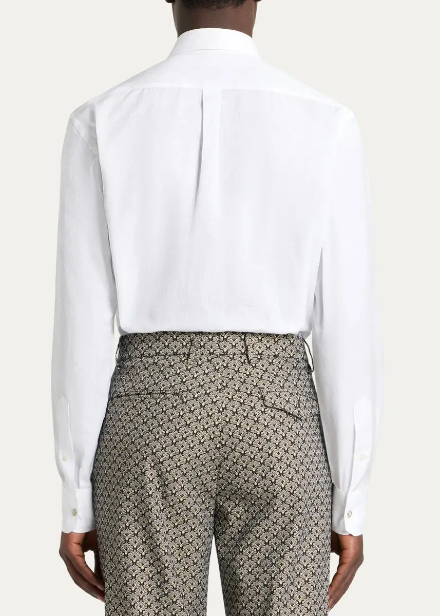 Etro Men's Cotton Tonal Paisley Dress Shirt | Thumbnail 3 Etro Men's Cotton Tonal Paisley Dress Shirt | Thumbnail 3