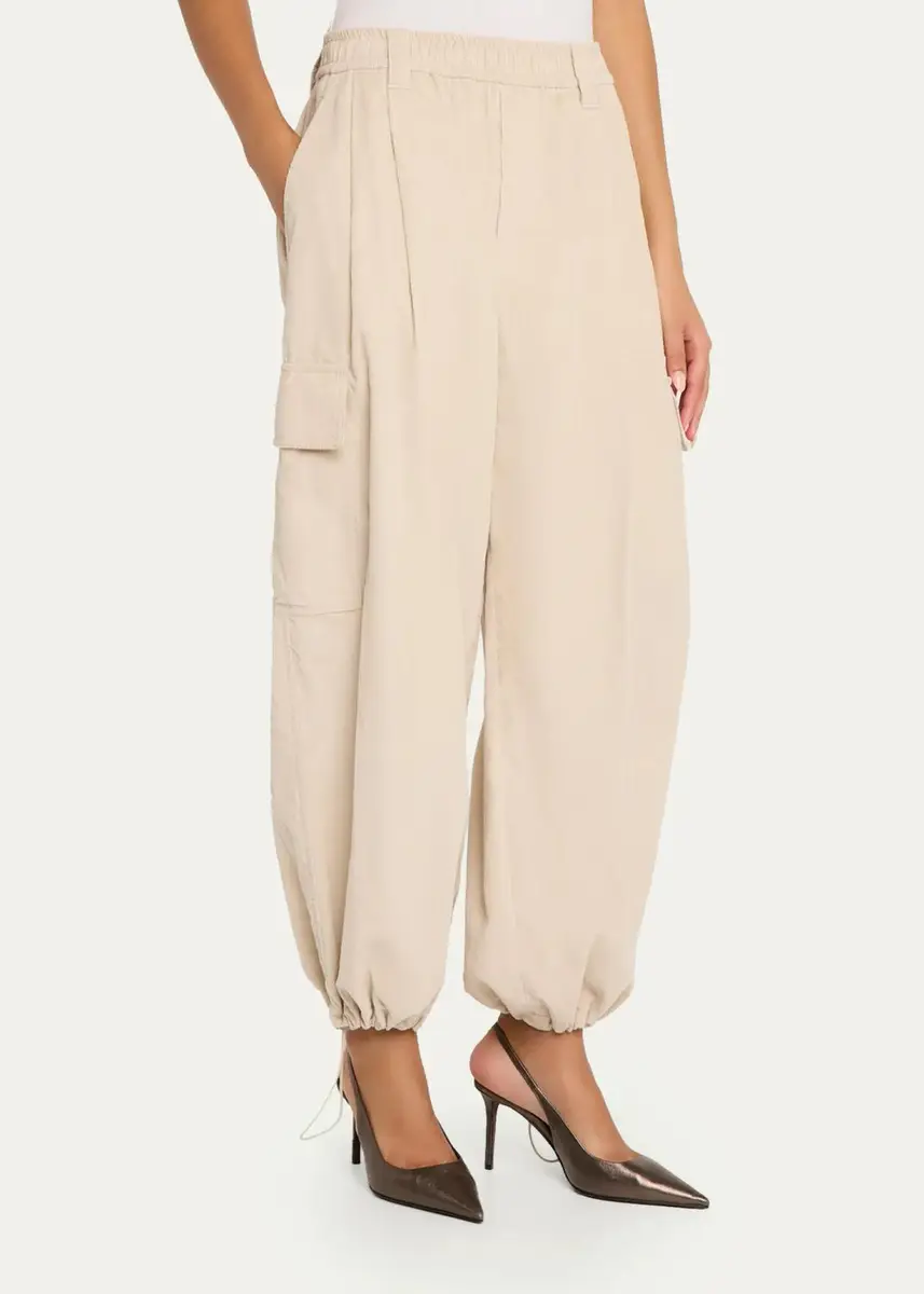 Brunello Cucinelli Cotton-Cashmere Corduroy Baggy Wide-Leg Cargo Pants | Thumbnail 4 Brunello Cucinelli Cotton-Cashmere Corduroy Baggy Wide-Leg Cargo Pants | Thumbnail 4