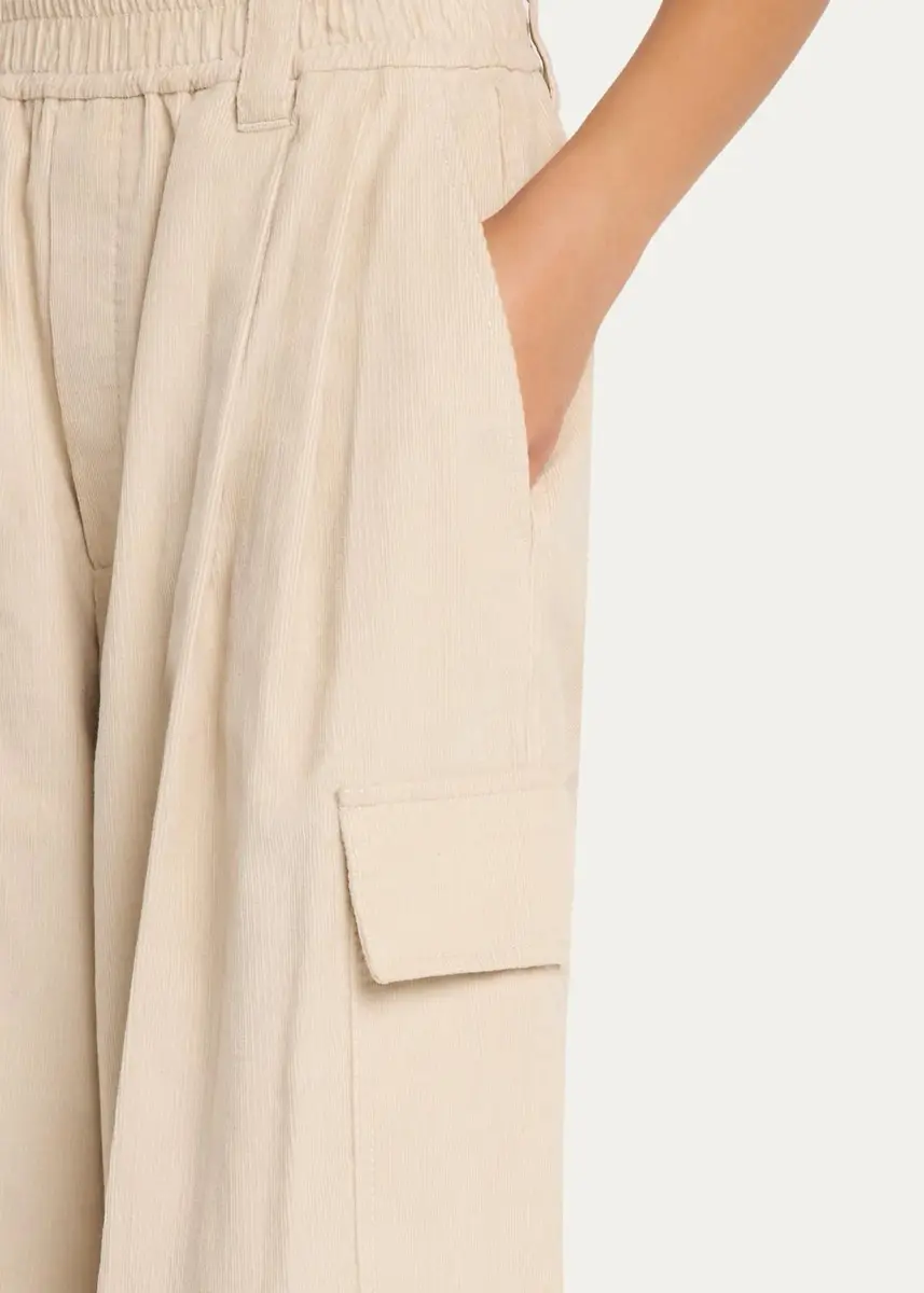 Brunello Cucinelli Cotton-Cashmere Corduroy Baggy Wide-Leg Cargo Pants | Thumbnail 5 Brunello Cucinelli Cotton-Cashmere Corduroy Baggy Wide-Leg Cargo Pants | Thumbnail 5