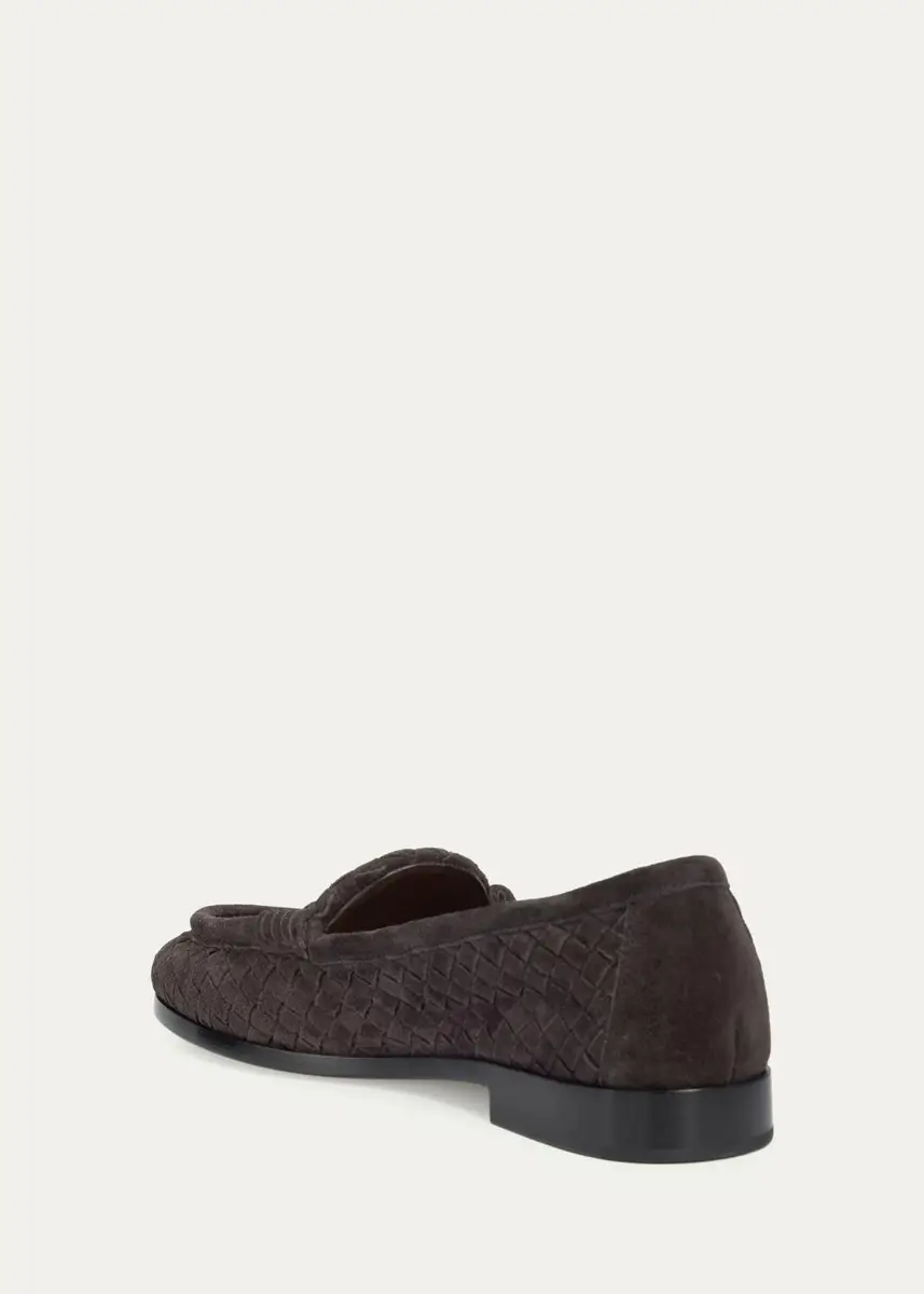 Bottega Veneta Silenzio Intrecciato Supple Suede Loafers | Thumbnail 2