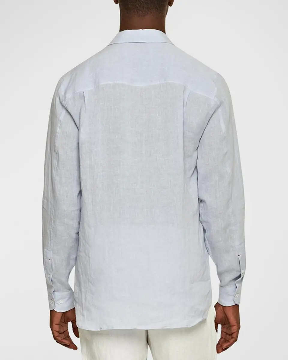 Orlebar Brown Men's Justin Linen Sport Shirt | Thumbnail 3 Orlebar Brown Men's Justin Linen Sport Shirt | Thumbnail 3