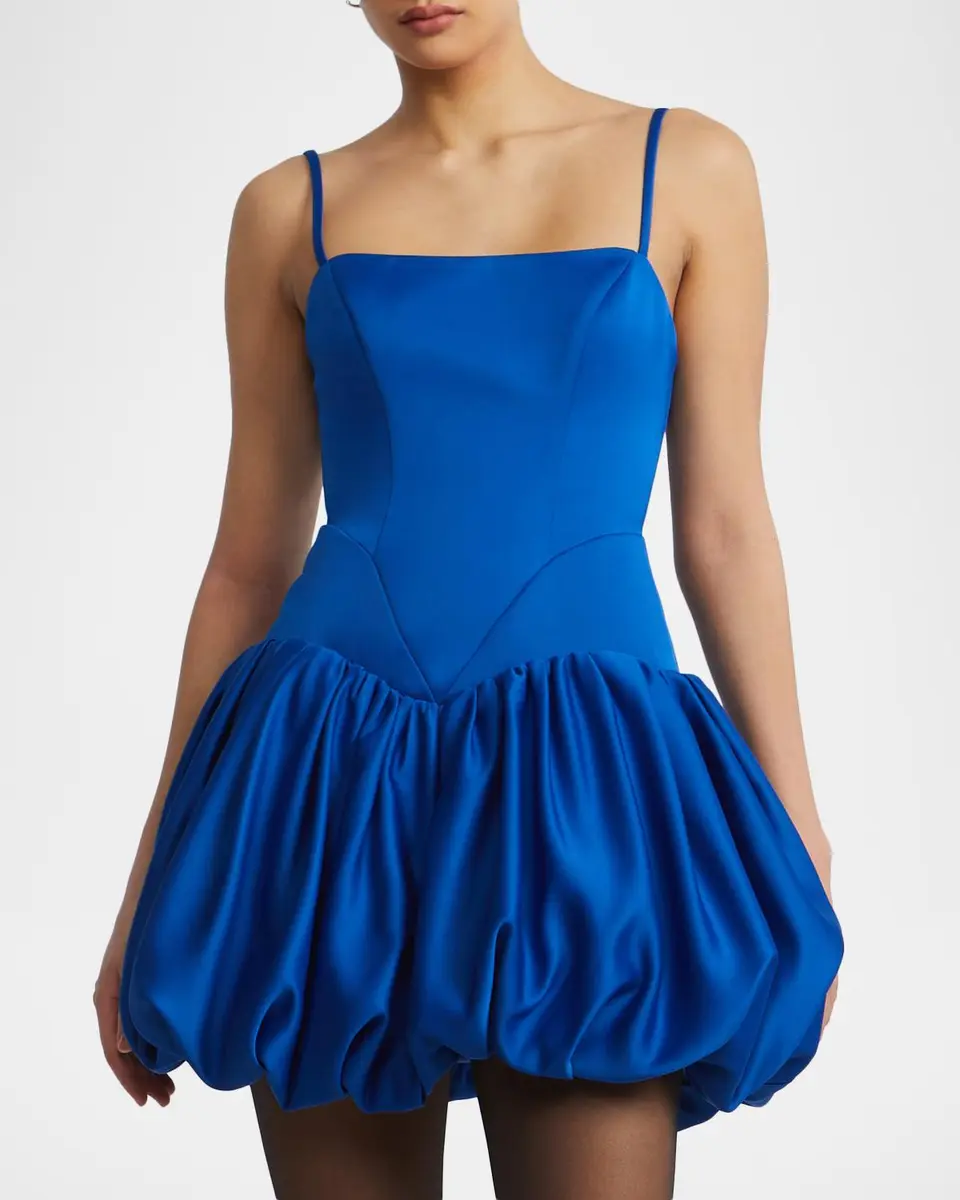 BCBGMAXAZRIA Satin Mini Bubble Dress | Thumbnail 4 BCBGMAXAZRIA Satin Mini Bubble Dress | Thumbnail 4