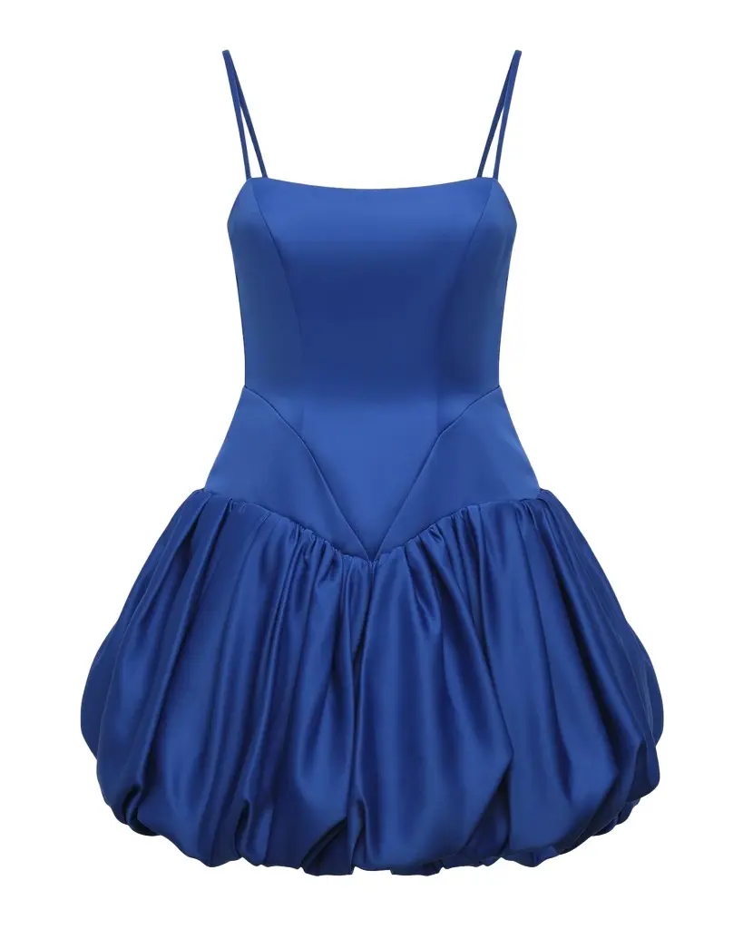 Satin Mini Bubble Dress