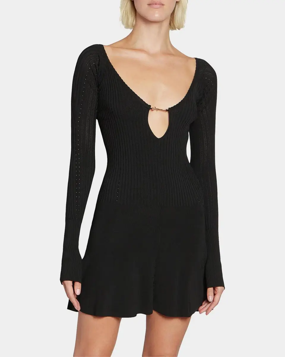Jacquemus Pralu Logo Hardware Minidress | Thumbnail 4 Jacquemus Pralu Logo Hardware Minidress | Thumbnail 4