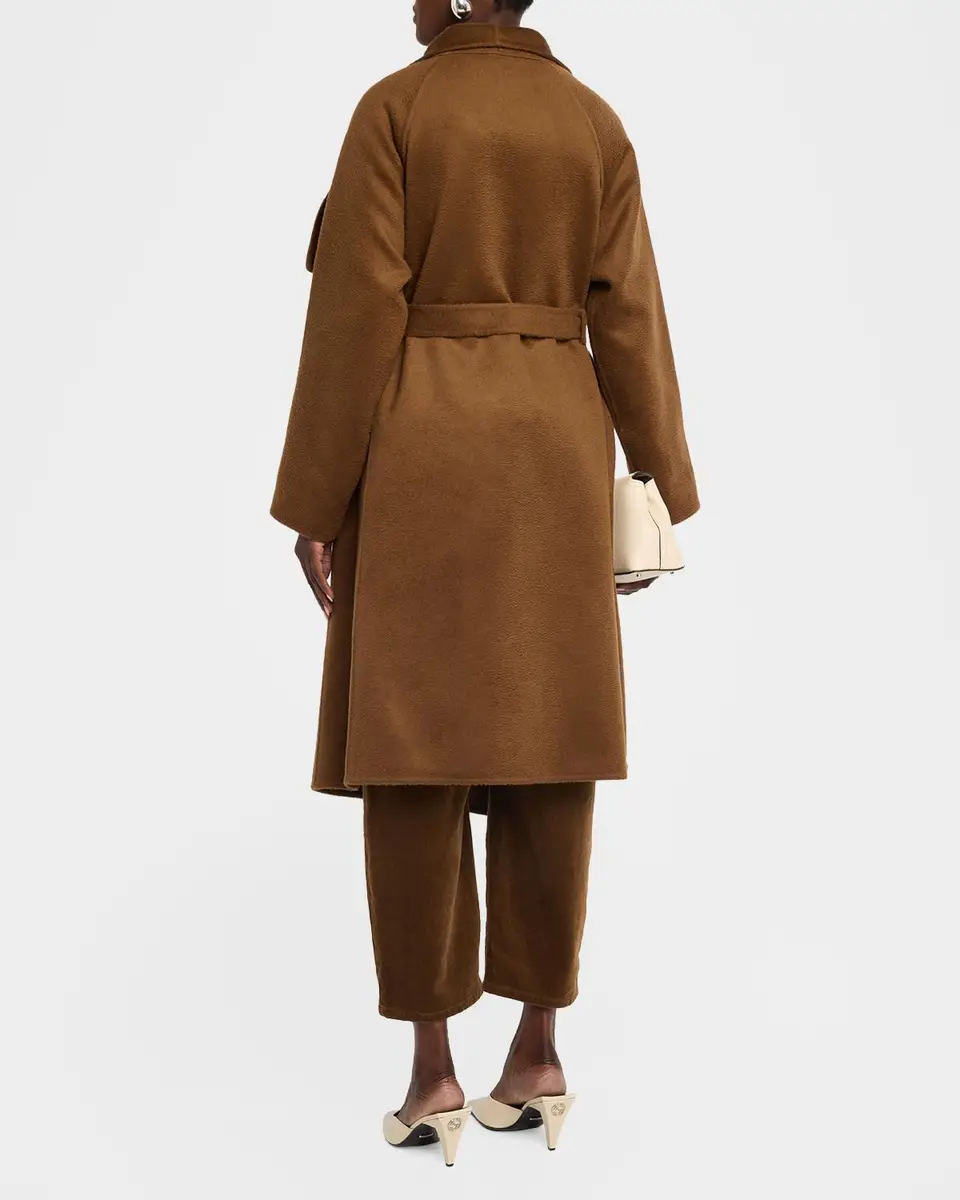 Eileen Fisher Draped Wrap-Front Wool Coat | Thumbnail 3