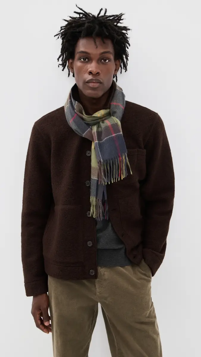 Barbour Cashmere Tartan Scarf | Thumbnail 4 Barbour Cashmere Tartan Scarf | Thumbnail 4