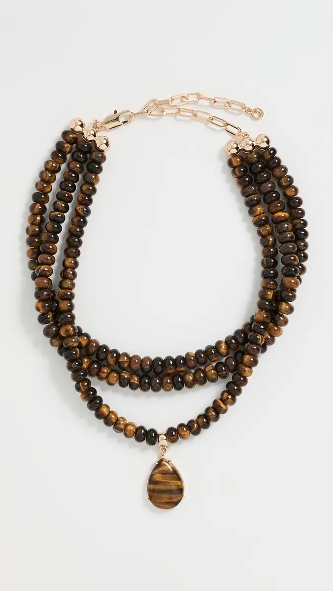 Ettika Marina Layers Tiger's Eye Necklace | Thumbnail 2 Ettika Marina Layers Tiger's Eye Necklace | Thumbnail 2