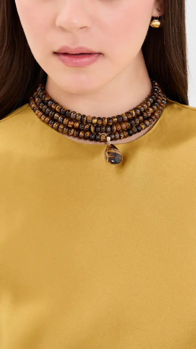 Ettika Marina Layers Tiger's Eye Necklace | Thumbnail 3 Ettika Marina Layers Tiger's Eye Necklace | Thumbnail 3