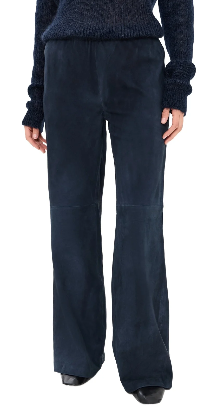La Ligne Colby Goatskin Suede Pants