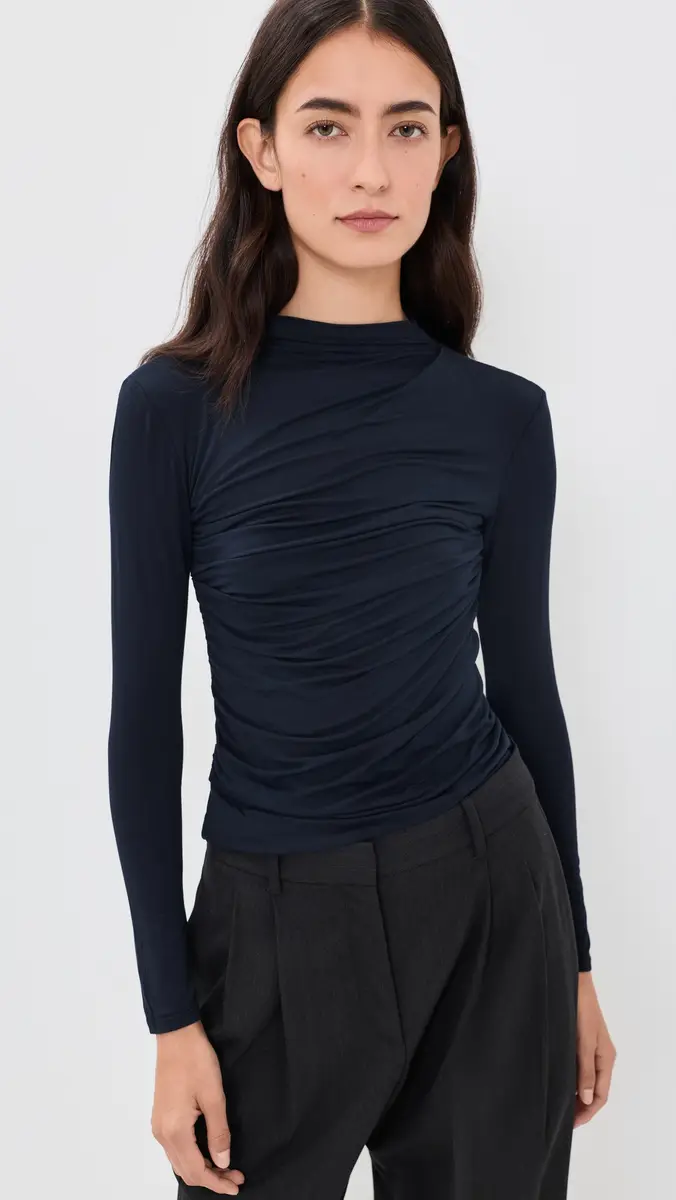 ENZA COSTA Fluid Viscose Jersey Twist Top | Thumbnail 2
