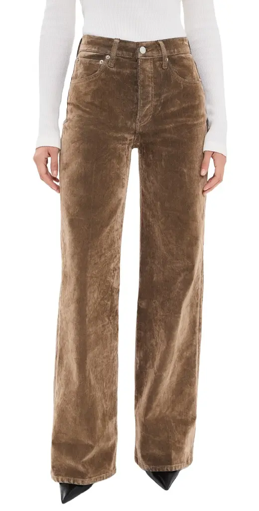 Wide Leg Flocked Jeans Wide Leg Flocked Jeans