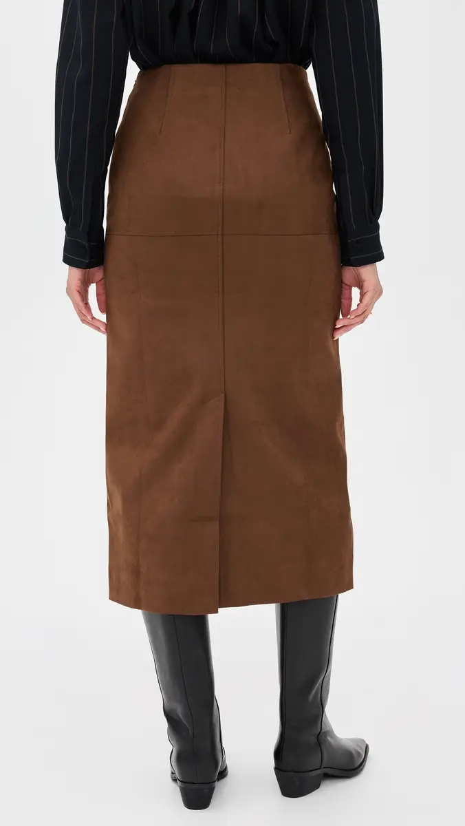 English Factory Faux Suede Midi Skirt | Thumbnail 3 English Factory Faux Suede Midi Skirt | Thumbnail 3